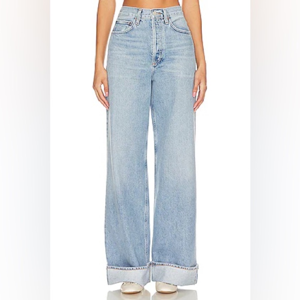 AGOLDE Dame high rise wide leg jeans Showdown size 25